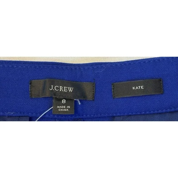 J. Crew Women's Kate Straight Leg Pants in Blue - NWT - Picture 3 of 14